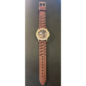 Ladies Disney Watch Brown Gold Minnie Mouse One Size adjustable to an 8